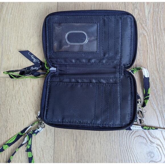 Vera Bradley Lucky You All in One Crossbody Wallet Wristlet Navy Floral NEW - Picture 8 of 10